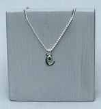 Initial & Birthstone Necklace - Letter C