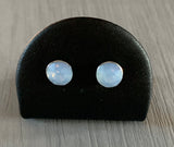 Air Blue Opal Crystal earrings set on sterling silver earring posts