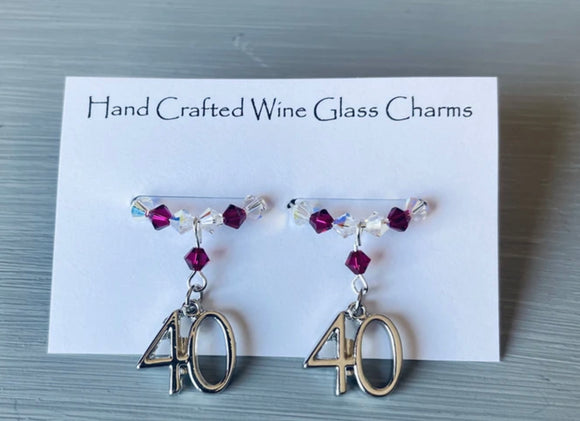 Personalised Wine Glass Charms