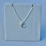 Initial & Birthstone Necklace - Letter C