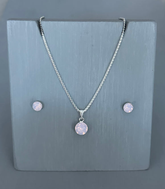 Rose Water Opal Crystal Jewellery Set