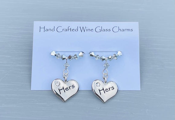 Hers and Hers Wine Glass Charms
