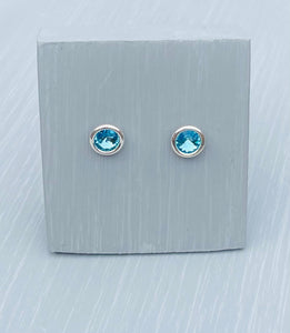 Set in 925 Sterling Silver settings are Aquamarine Swarovski Crystals - Aquamarine is the birthstone for March - Crystal is the chosen gift for 15th Wedding Anniversary - Gorgeous gifts for Birthdays, Mother's Day and Christmas - Gifts for Her make this a lovely wedding Accessory for Bride or Bridesmaids