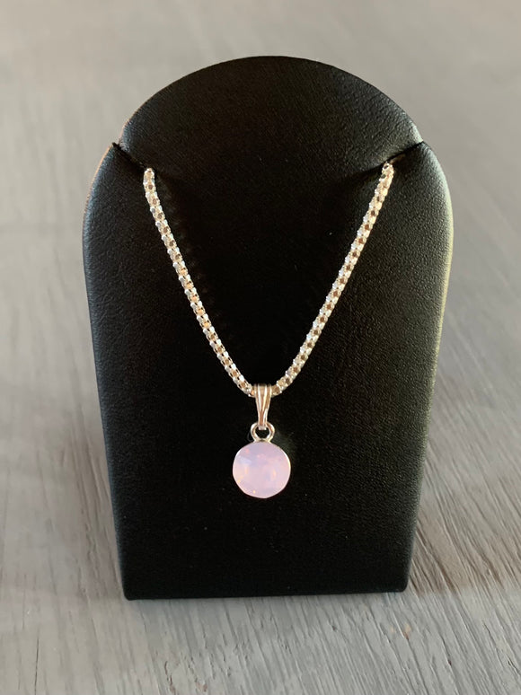 Rose Water Opal Crystal Necklace