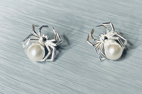 Pearl Spider Earrings